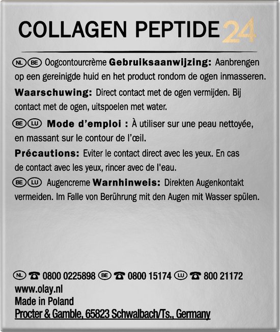 Olay Regenerist Collagen Peptide24 - Oogcrème - Zonder Parfum - 15ml - Olay