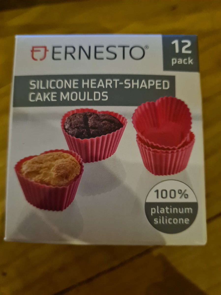 Ernesto Siliconen hart cake vormpjes 12 stuks