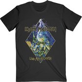 Iron Maiden Heren Tshirt -L- Live After Death Diamond Zwart