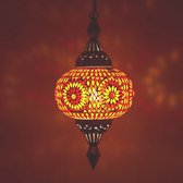 Oosterse mozaïek hanglamp pumpkin rood - oranje