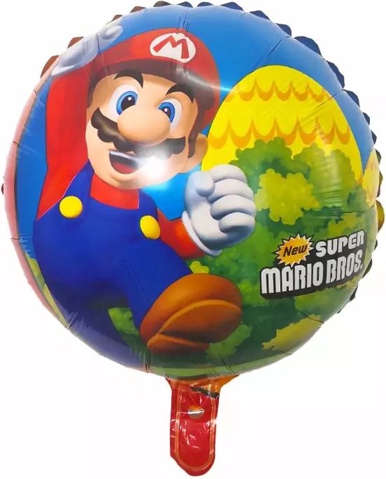Folie ballon met Mario en Luigi figuren