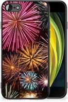Coque Smartphone iPhone 7/8/SE 2020 Coque Smartphone avec Bord Noir Fireworks