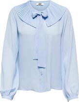 Jacqueline de Yong Blouse Jdypila L/s Plisse Collar Shirt Wvn 15245469 Cashmere Blue Dames Maat - W34