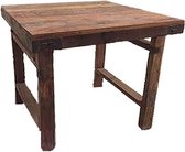 Eettafel  - vierkante tafel 90x90 cm  - stoere oud hout  -  H76cm