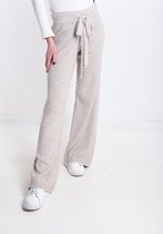 Puur linnen broek voor dames 7/8 met elastische talie band en een strikje - zijzakken - kleur TERRACOTTA maat 36/38
