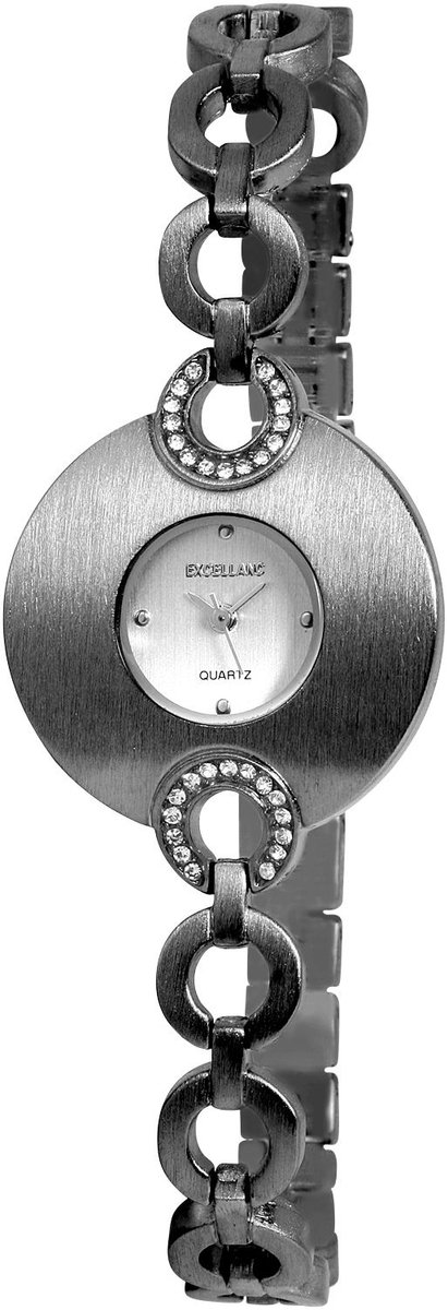 Excellanc - Horloge 32 mm - Quartz Uurwerk - Antraciet/Zilverkleurig
