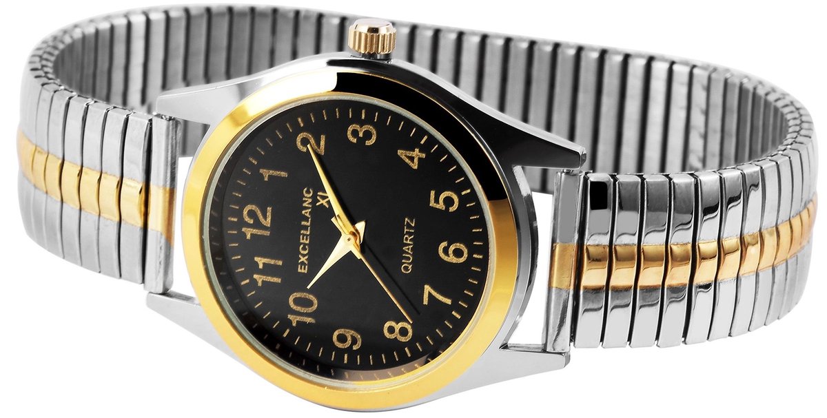 EXCELLANC Herenhorloge van roestvrij staal Hiyam Excellanc herenhorloge met roestvrijstalen band