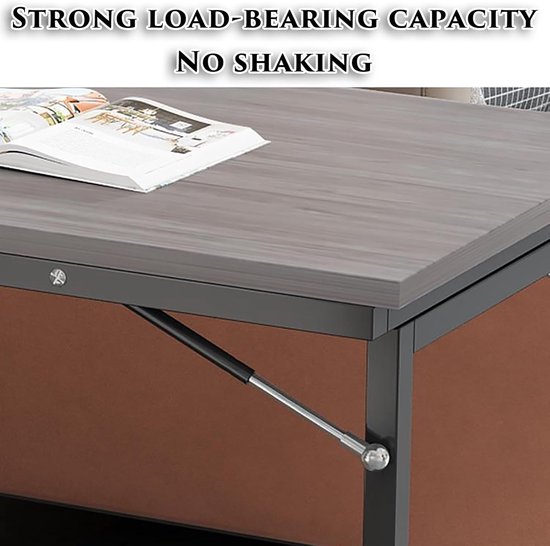 Opklapbare Wandtafel voor Kleine Ruimtes - Multifunctioneel Bureau en Eettafel — afbeelding 4