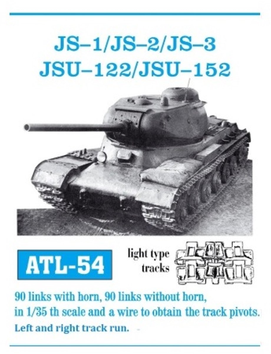 Friul Tracks ATL-54 Metalen Rupsbanden Volledig Zelf te Monteren voor JS-1, JS-2, JS-3, JSU-122 en JSU-152 1:35
