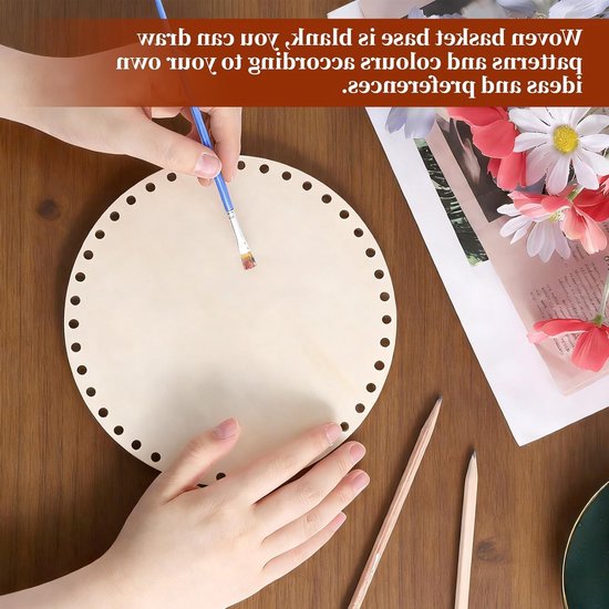 12 Stuks Zakbodem voor Haken - Gehaakte Mandbodem Ronde Set 10/15/20 cm - Mand, Woondecoratie, DIY Knutselen, Weefbenodigdheden — afbeelding 3
