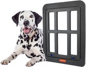 MAGICSHE Hondenluik Vliegenraam - Kattenluik Hordeur Voor Grote Kat - Kattenklep Buitendeur - Hondenklep Met Magneten Voor Middelgrote En Grote Honden - Magnetisch & Afsluitbaar Zwart