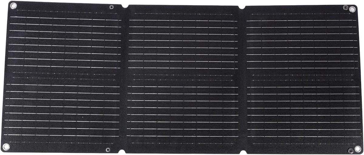 Draagbaar Zonnepaneel - Opvouwbaar Paneel - Batterij Opladen - 90W Hoog Vermogen - 45x30x4 cm - Zwart