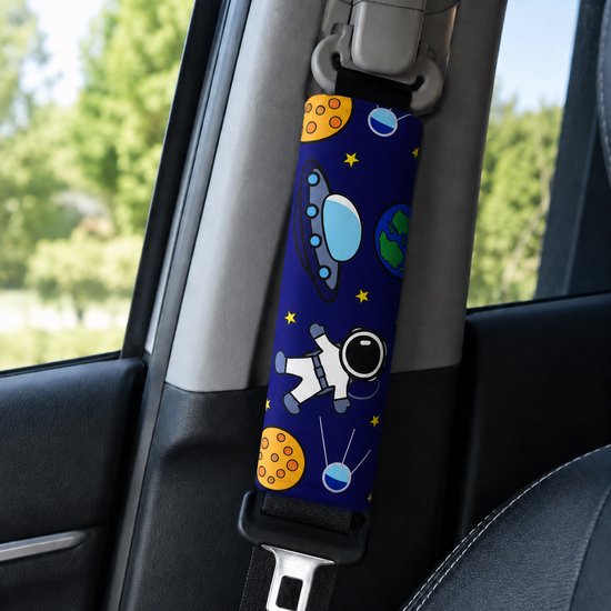 Gordelbeschermer Kind - Ruimte & Astronaut - 2 stuks - Kasey Products van Merkloos — afbeelding 4