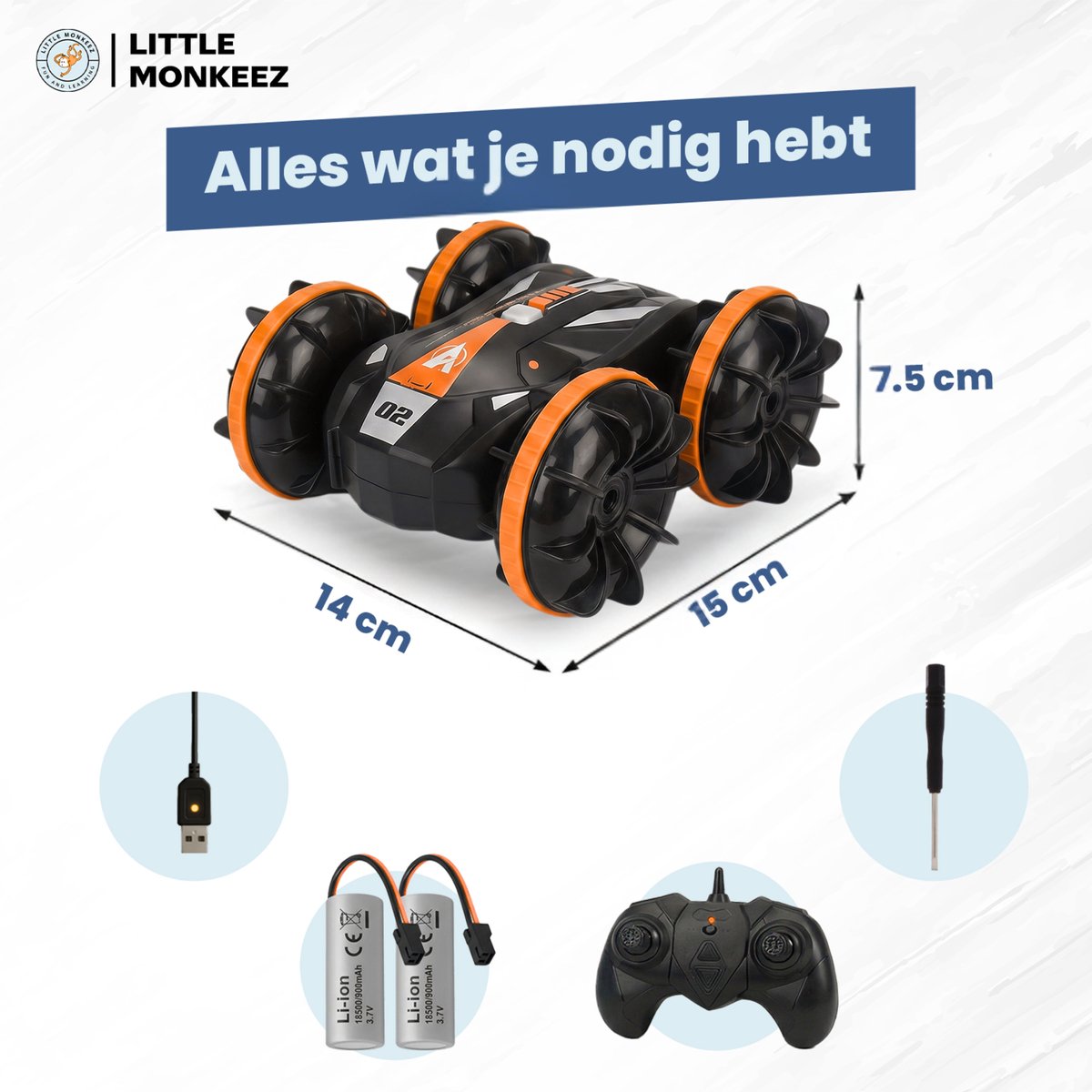 NueNext RC Auto - Bestuurbare Auto - Race Afstandsbestuurbare Auto op Afstandsbediening - Waterdicht - 2x Accu — afbeelding 8
