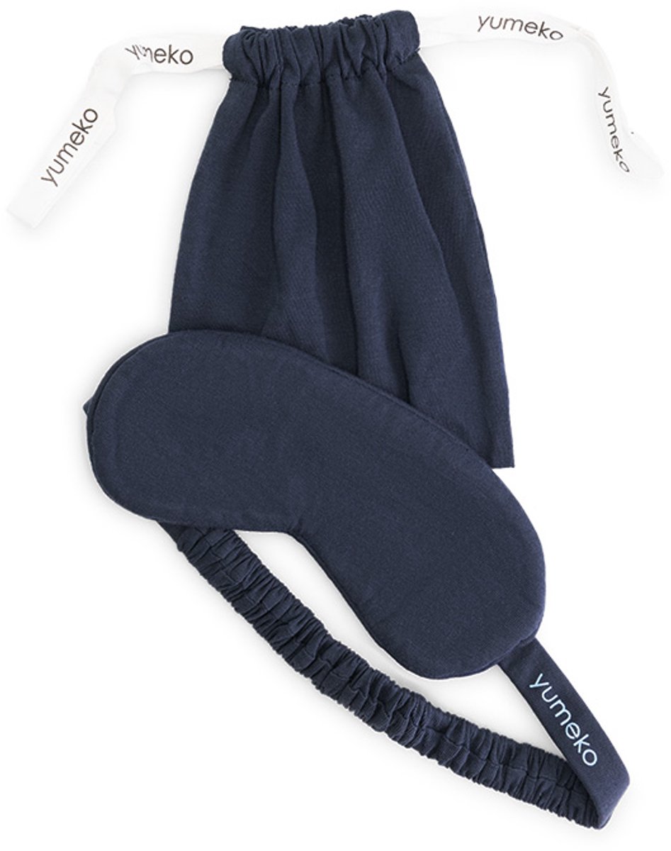 Yumeko slaapmasker jersey midnight blauw