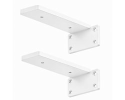 BOTC Plankdragers - 15cm - Plankhouder - Verdikt: 0.5 cm - 2 stuks - incl. bevestigingsmateriaal + schroefbit - Wit