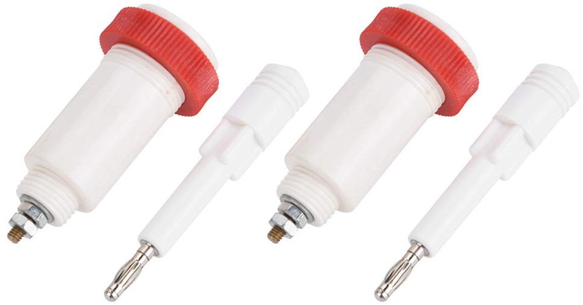 NTH products - Hoogspanning Banana Jack-connectoren - Duurzaam - Compact - Vernikkelde Afwerking - Geschikt voor Elektronische Toepassingen - 10KV 4Mm S...