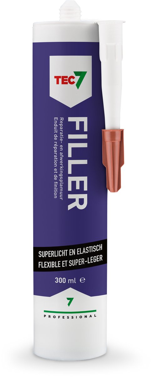 Filler - Reparatie- en afwerkingspleister - Tec7 - 300 ml koker