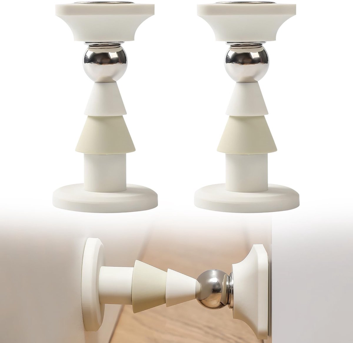Cosensi- Deurstoppers Magnetisch - Zachte Sluiting - Sterke Magneten - Vloer Deurstopper - Eenvoudige Installatie - Bescherming voor Kinderen - Deurbuffer