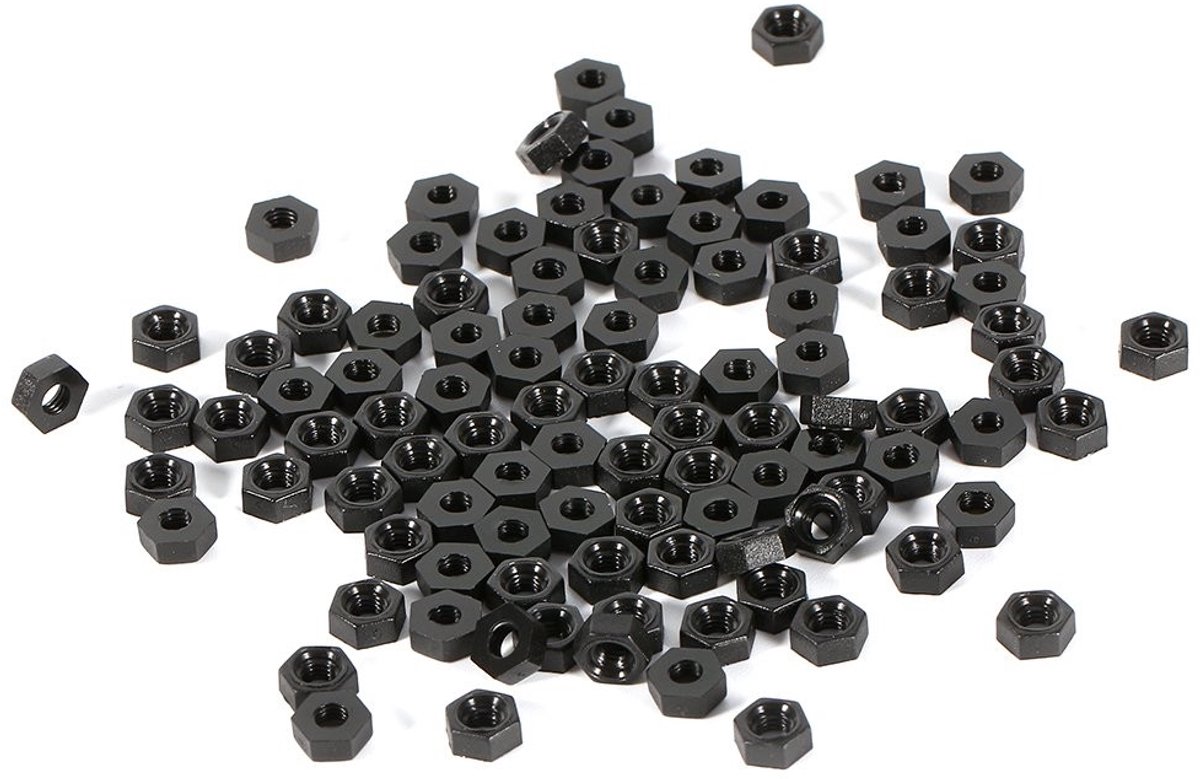 Dailygoods- Zeskantmoeren 100-Delig - M3 Borgmoer - Nylon - Schroefdraadmaat M3 (3mm) - Hoogwaardig Materiaal - Levenslange Garantie - Borgmoeren