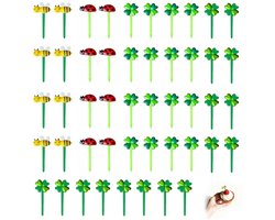 Dailygoods- Fruitvorkjes 48 Stuks - Cartoon Ogen - Kunststof Food Picks - Herbruikbaar - Voor Broodtrommel/Bento Box - Ideaal voor Snacks