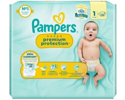 Pampers Premium Protection Baby Luiers Maat 1 | 5 x 26 stuks - 2kg t/m 5kg | Total 130 Baby Diapers Size | New Born Nr. 1 - 2 - 5kg