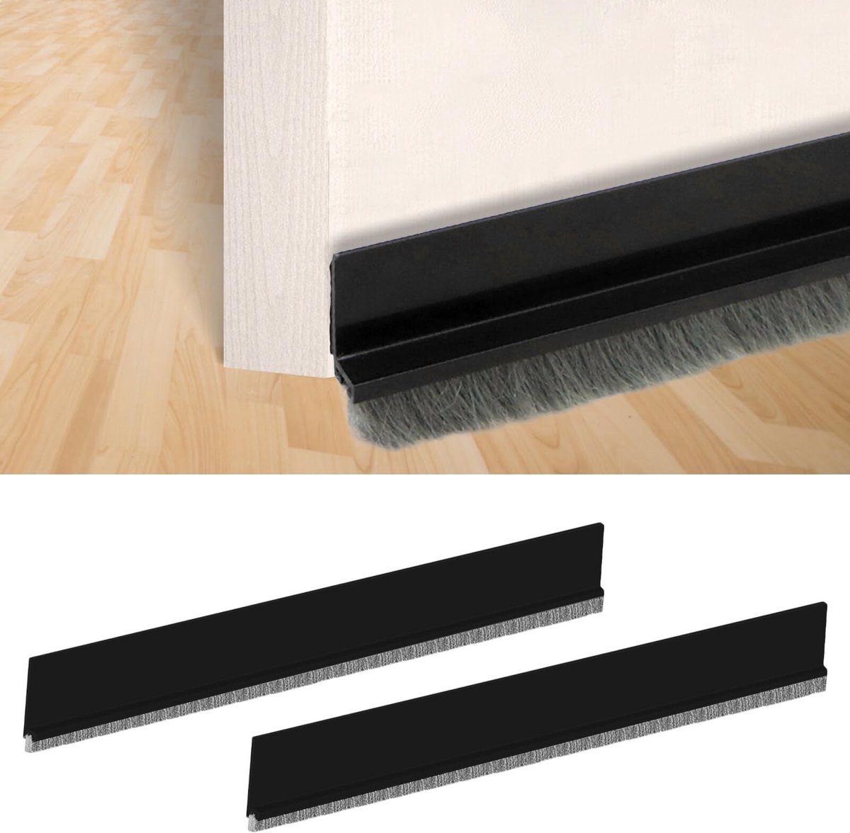 Cosensi- Deurrubber - Effectieve tocht- en kou bescherming - Zelfklevend - 2 Stuks - 5 x 100 cm - Zacht en duurzaam materiaal - Deurrubberstrip