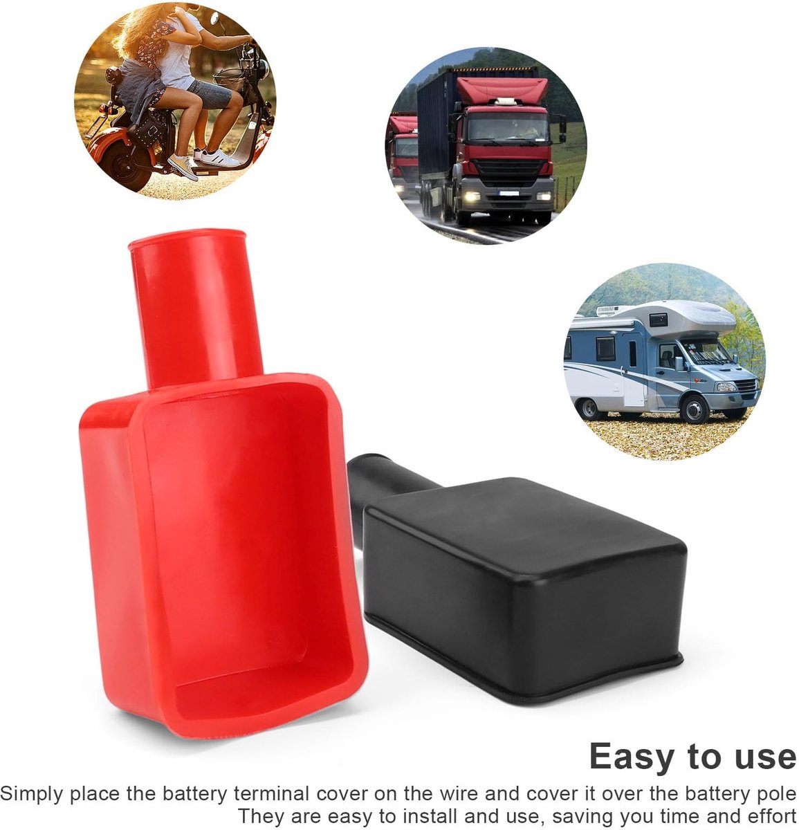 Dailygoods - Rubber Accupoolafdekking voor Auto en E-bike