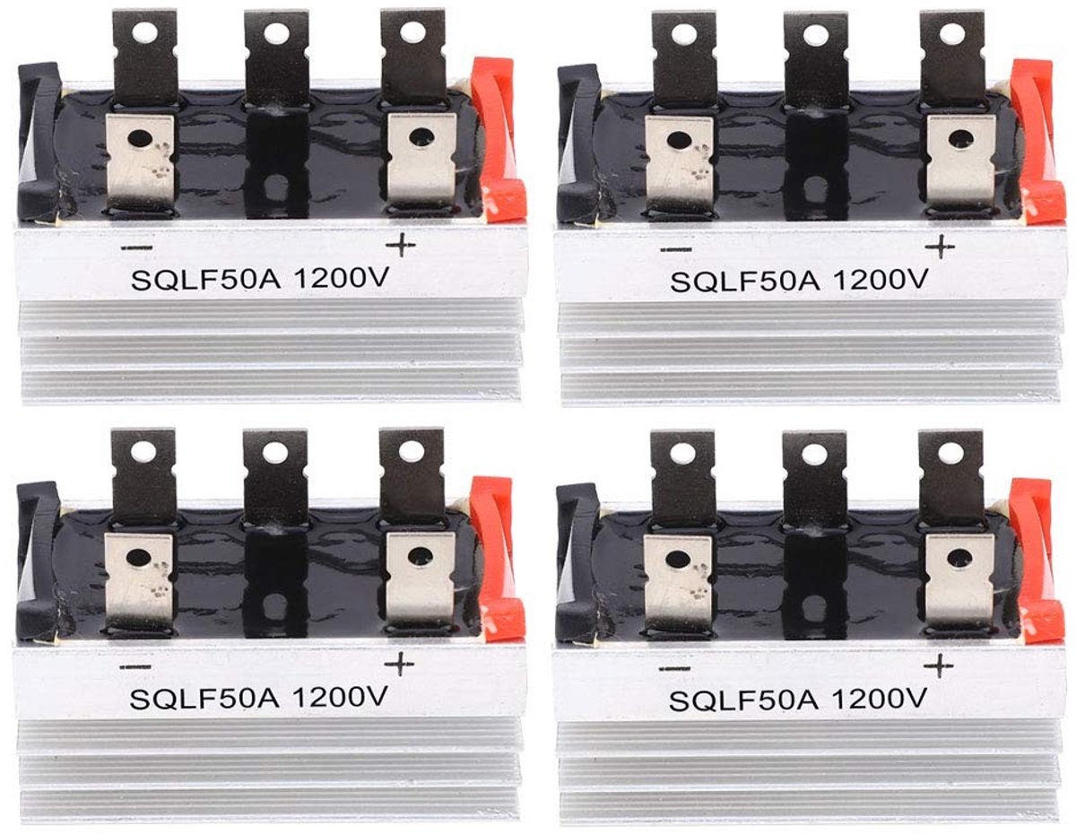 Dailygoods- Correctiemodule 1200V - Driefasige Gelijkrichter - Koellichaam - Hoge Prestaties - Stabiele Installatie - Geschikt voor Diverse Toepassingen