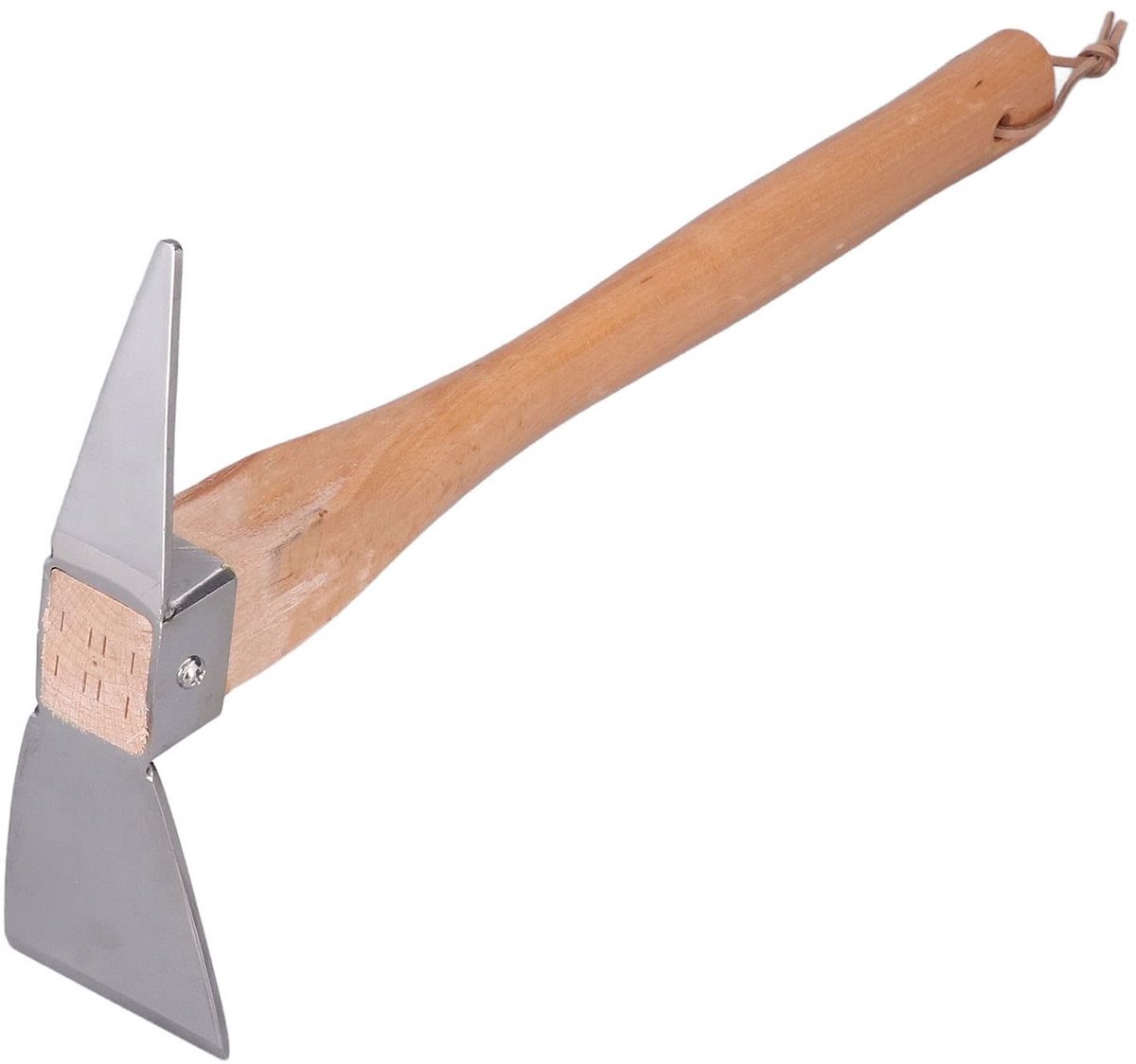 Dailygoods- Schoffelgereedschap Roestvrij Staal - Houten Handvat - Tuingereedschap - Plukbijl - Duurzaam - Voor Verplanten