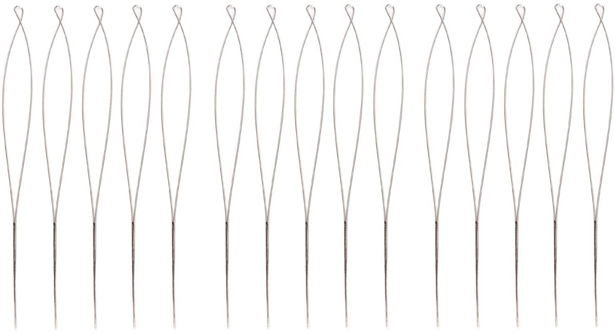 Dailygoods- Kralennaalden 15 Stuks - Roestvrij Staal - Flexibel - DIY Handgemaakt - Groot Oog - Ideaal voor Sieraden Maken - Sieraadnaalden