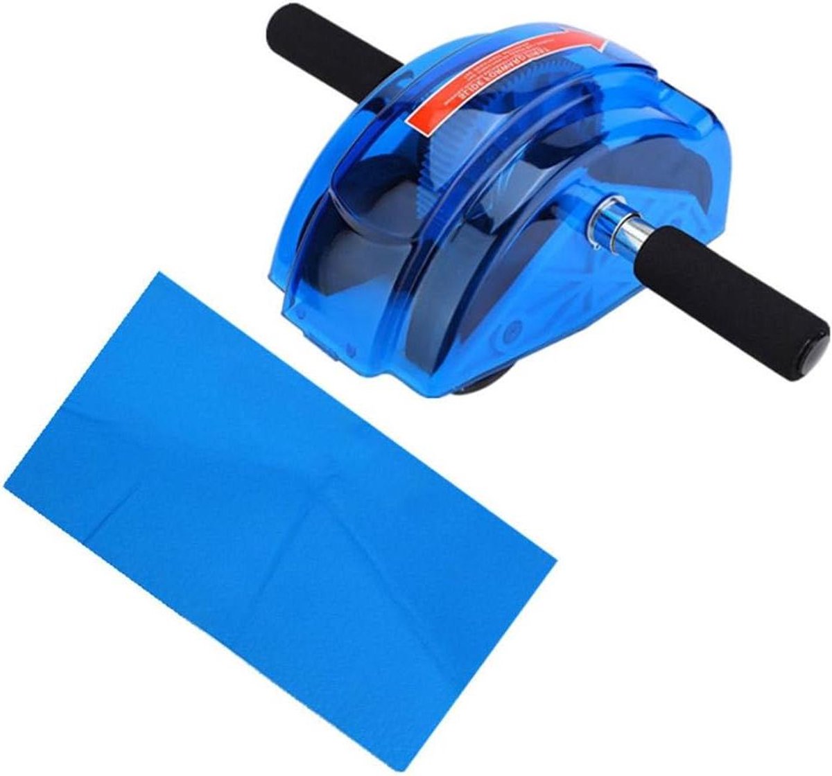 Buikspierroller - Fitnesswiel Trainingsrol - Krachtige Core Training - Ergonomische Handgreep - 40cm Lengte - Blauw
