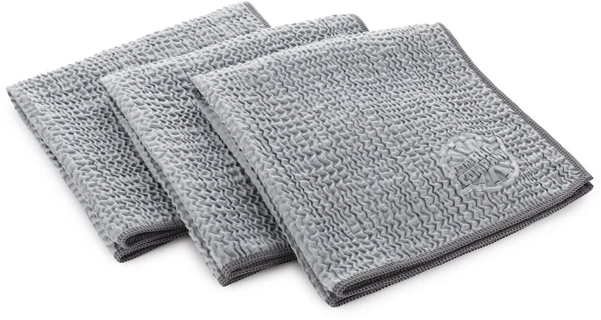 The Rag Company - Wrinkle Glass Towel 40 x 40 - Streak Free - 3 Pack