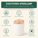 Boncy zoutsteen sfeerlamp met kristalzoutstenen, warm licht, zachte mist en 7 kleuren. USB oplaadbaar.