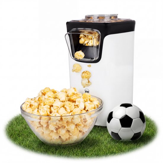 Princess Popcornmachine 292986 – Popcornmaker – Klaar in 2 minuten - zonder olie - 1100W - Met navulopening