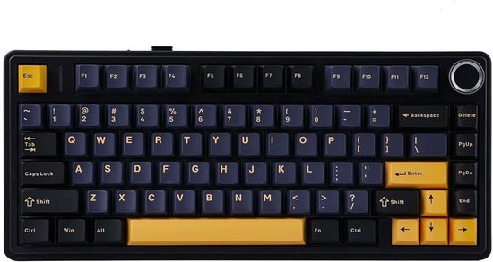 EPOMAKER x AULA F75 Zwart LEOBOG Icevein Switch RGB Draadloos Hotswap Mechanisch Gaming Toetsenbord