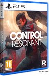 PS5 Steelbook editie van Control Resonant met een man met een paardenstaart en rode kleding.