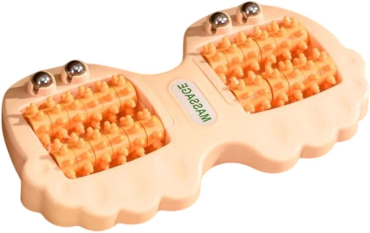 Voetmassage Roller - Houten therapie tool - Spierontspanning thuis - 24 hobbelige knopen - 28.5 cm - Houtkleur
