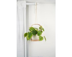 Hangende Bloempot-Macramé Touw-Lekbakje-Plantenhangers-Hangpot-65cm