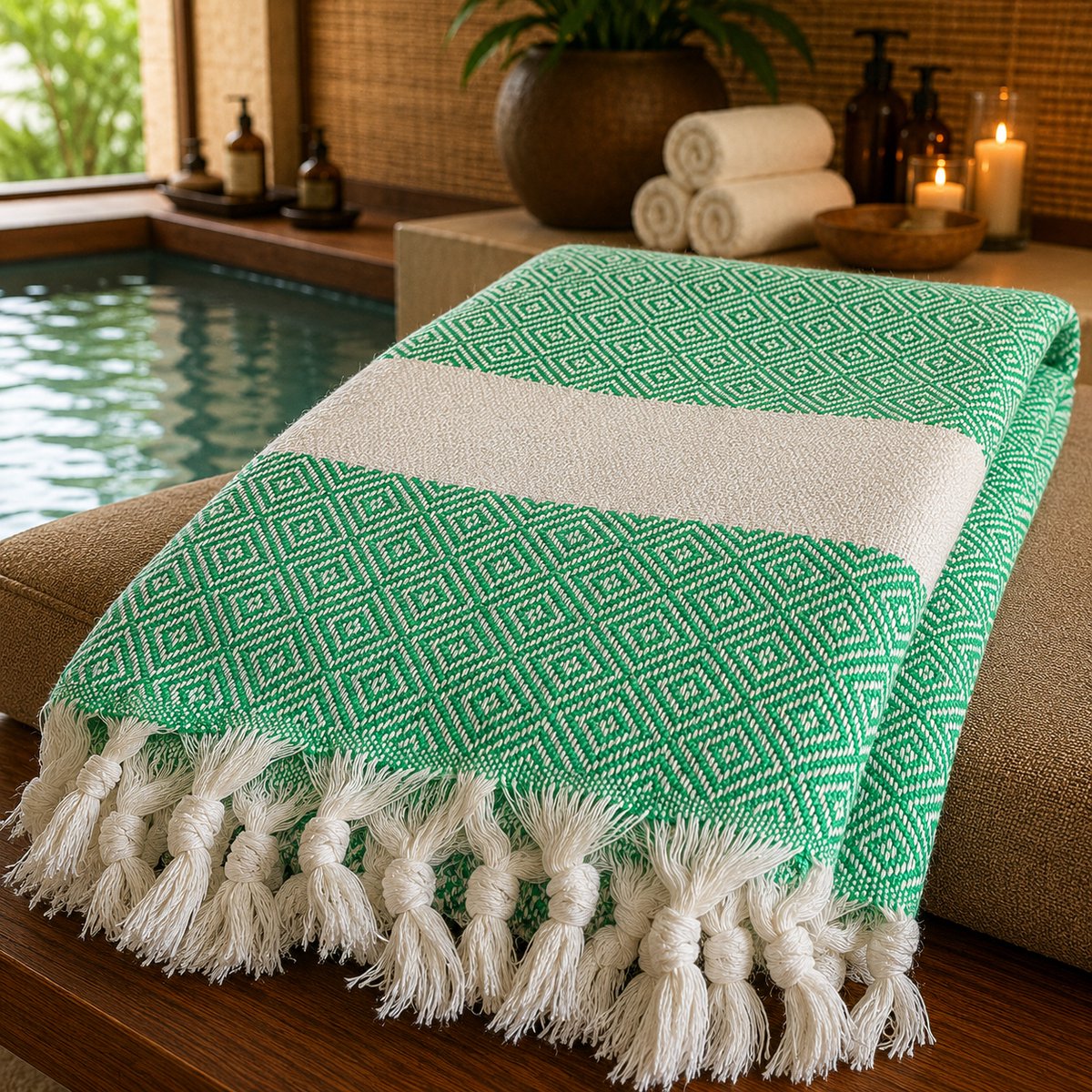 100% Natuurlijke Katoenen Elmas Peshtemal Badhanddoek Turkse Handdoek Hammam Strandlaken