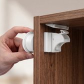 Kinderslot kastjes - Magnetisch Kinderslot voor Kastjes - 4 Kindersloten - Inclusief 2 Sleutels - Veiligheidsslot voor Kinderen - Zonder boren