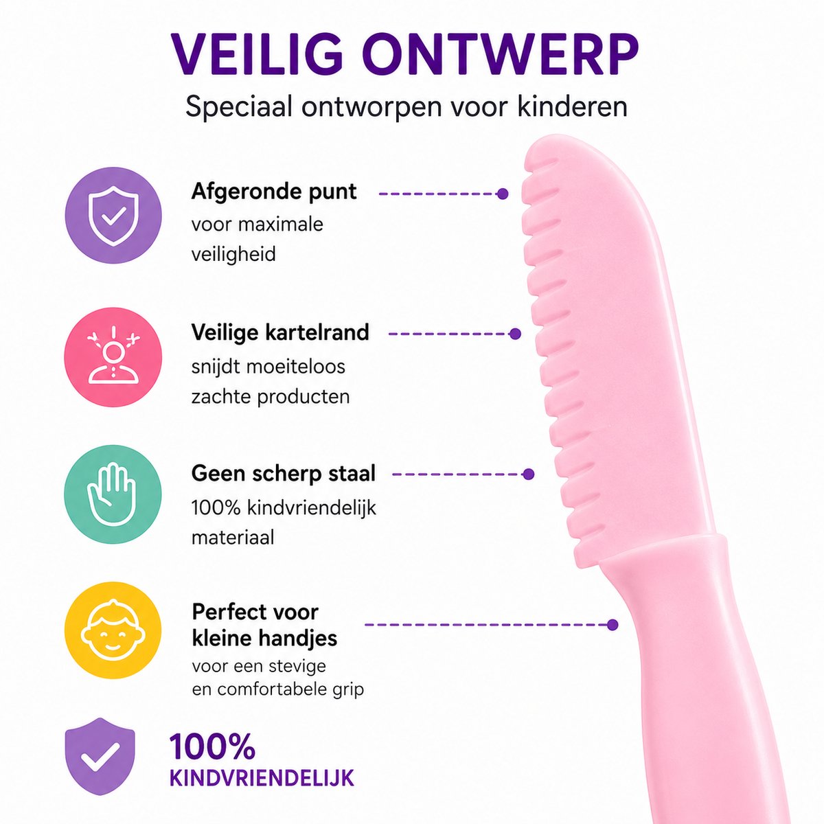 Joybelli® Kinderkeuken Set 14-delig | Kindermessen | Snijplank | Dunschiller | Uitsteekvormpjes | Veilig Kookgerei voor Kinderen — afbeelding 3