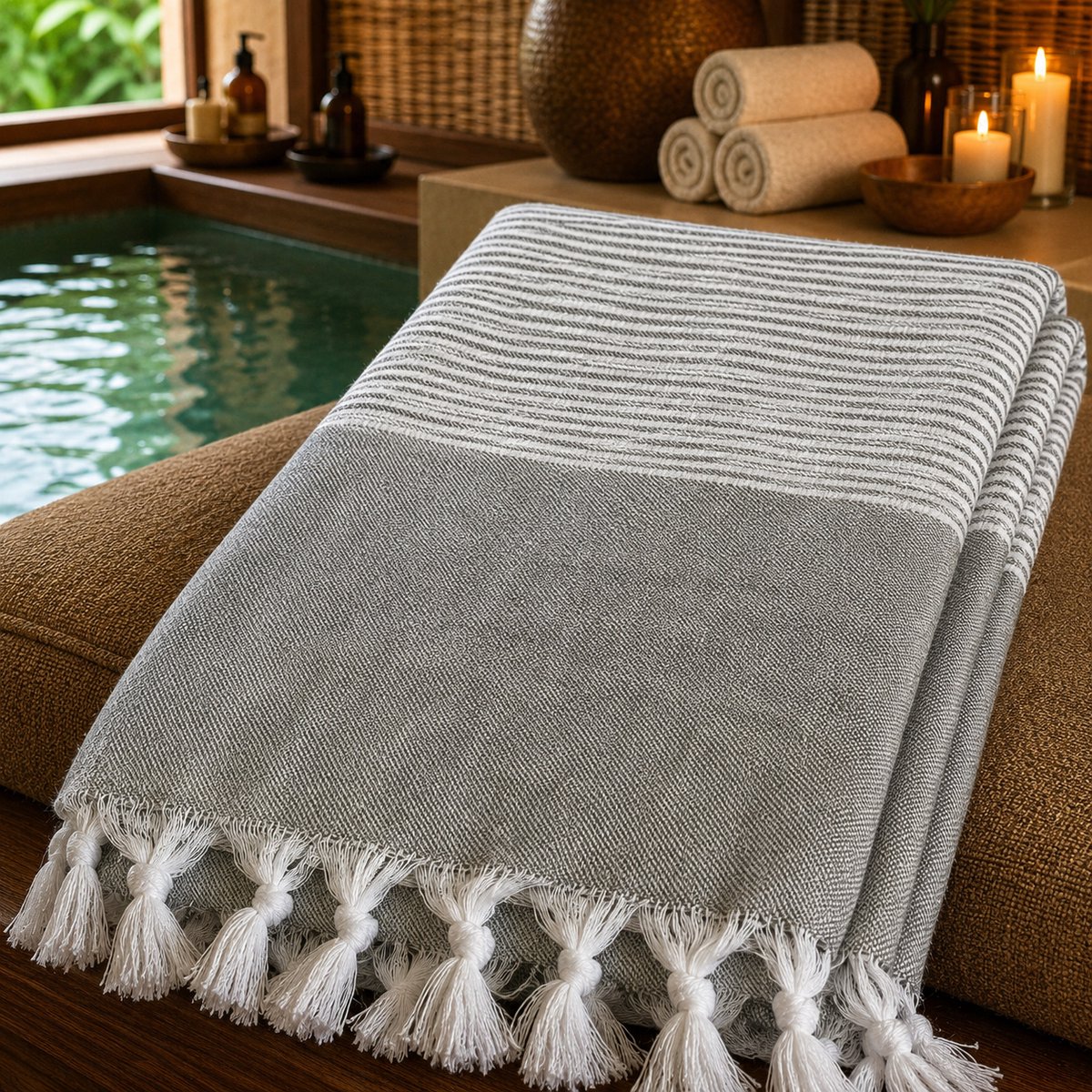 100% Natuurlijke Katoenen Hürrem Peshtemal Badhanddoek Turkse Handdoek Hammam Strandlaken