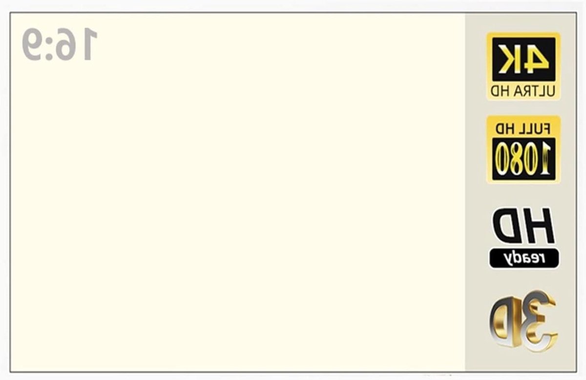 Projectorscherm - Projectiescherm Wit Grid - Thuisbioscoop Creëren - Anti-licht Coating - 84 inch - Wit