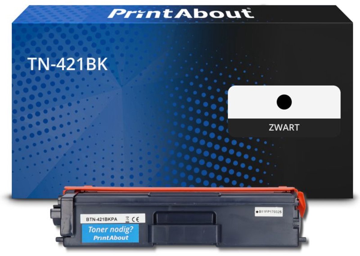 PrintAbout huismerk Toner TN-421BK Zwart geschikt voor Brother