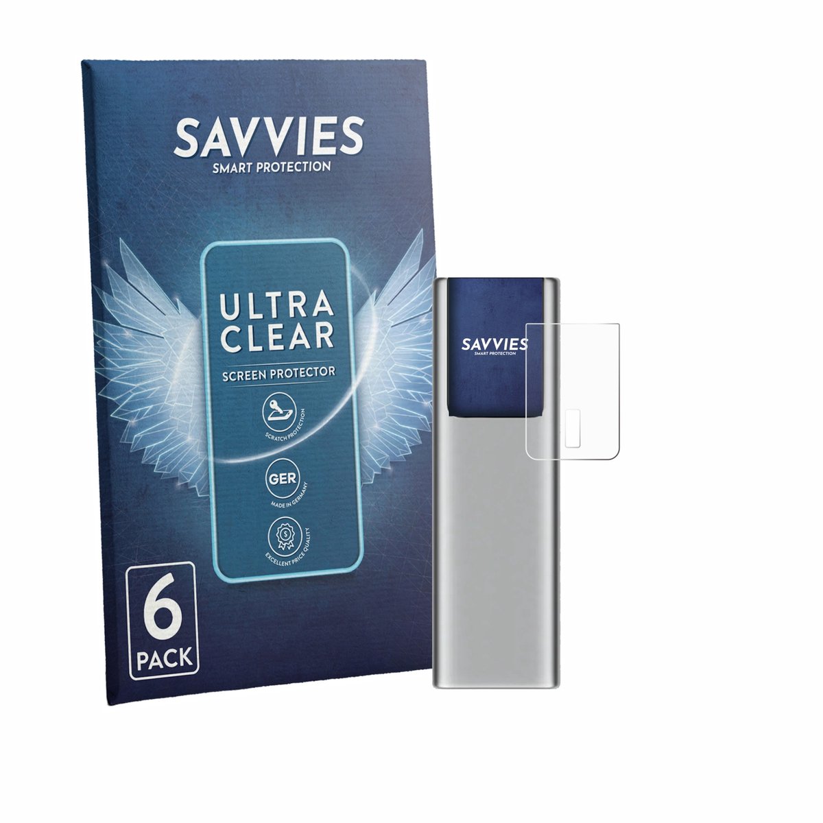 Savvies - Screenprotector voor Cuktech 10 - Folie Beschermfolie transparant 6 Stuks