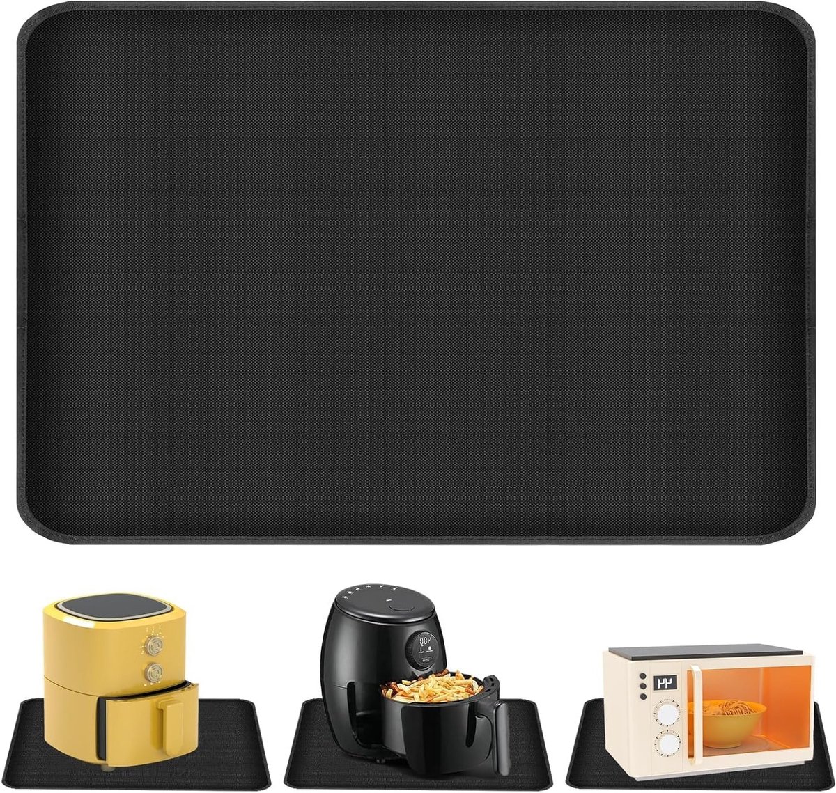 Hittebestendige Silicone Mat 60 x 80 cm voor Airfryer, Oven en Grill - Antislip Keukenbescherming met Glasvezel voor Veilig Koken