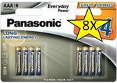 8 Blisters (64 batterijen) Panasonic Alkaline Everyday Power AAA
