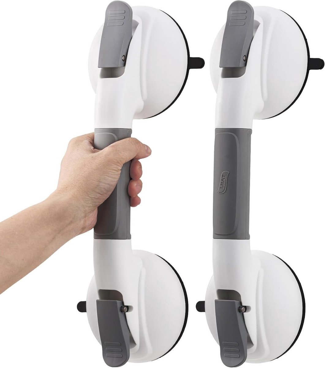 Suction Grip Rails voor Badkamer, 2 Stuks, Maximaal 150 kg Houdkracht, Antislip en Duurzaam Design