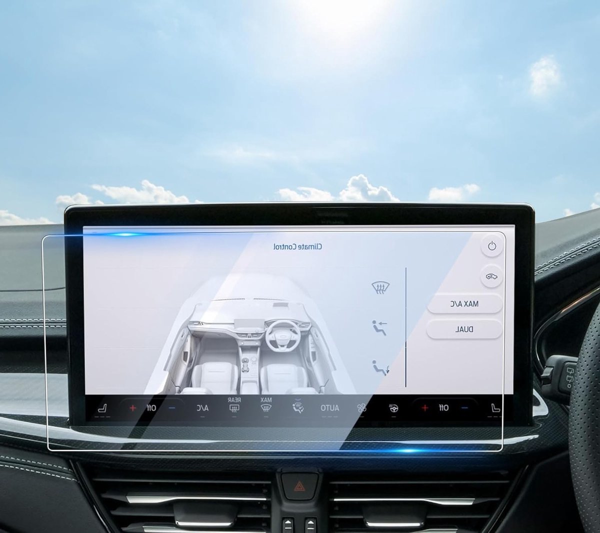 Navigatiescherm Beschermfolie voor Ford Focus Sync 4 (2022-2024) - 13.2 inch, Krasbestendig, 9H Tempered Glass, GPS Bescherming